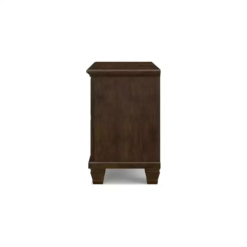 Comodino classico a 2 cassetti Signature Design by Ashley Danabrin per camera da letto, marrone scuro
