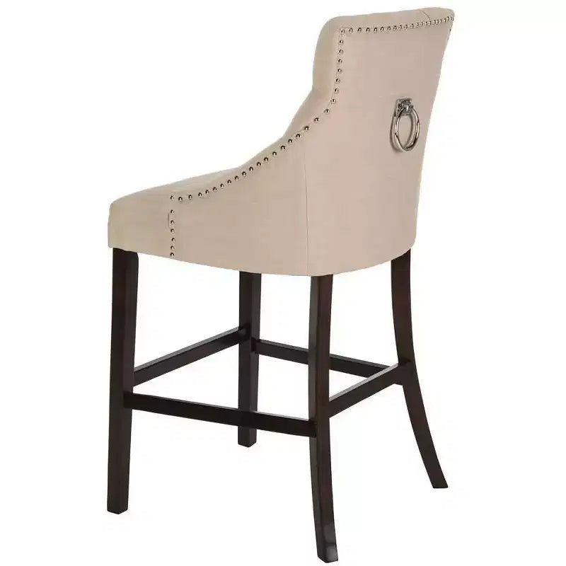 Sgabello da bar Eleni trapuntato con schienale ad alette (set da 2) - BST6304 - Safavieh