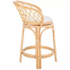 Sgabello da bancone Yuta in rattan con cuscino - BST6504 - Safavieh