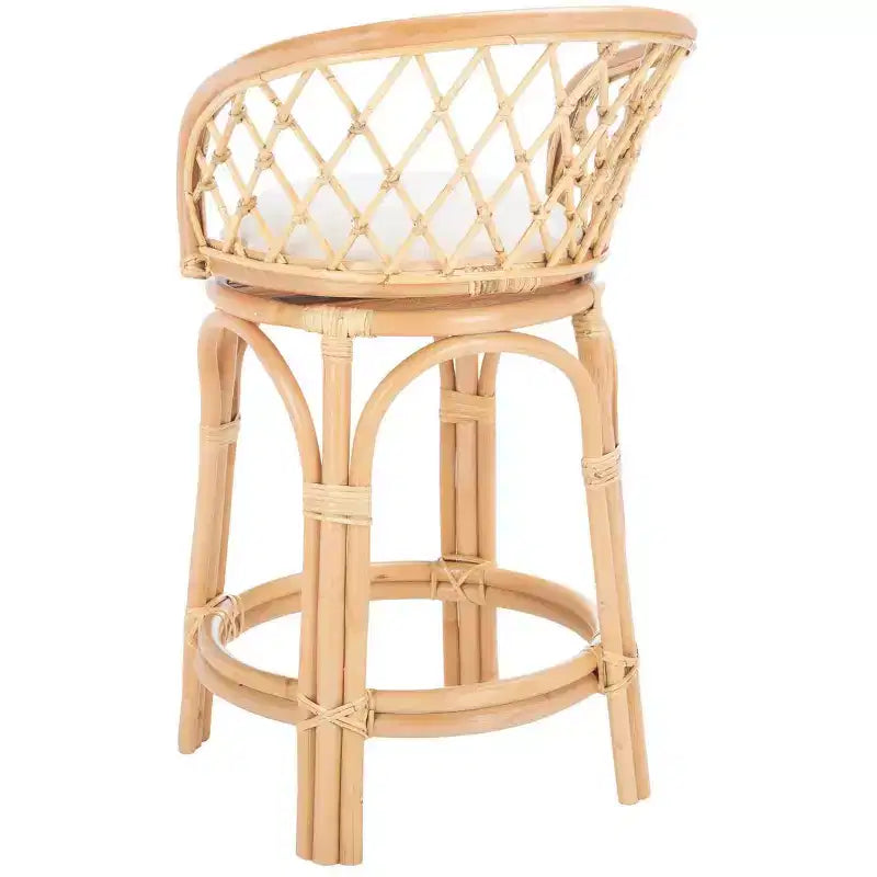 Sgabello da bancone Yuta in rattan con cuscino - BST6504 - Safavieh