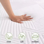 Materasso in memory foam Wuleitex 10 pollici interamente in schiuma fredda senza fibra di vetro, rigidità media, strato rinfrescante traspirante, materiale certificato di sicurezza