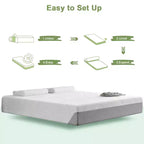 Materasso in memory foam Wuleitex 10 pollici interamente in schiuma fredda senza fibra di vetro, rigidità media, strato rinfrescante traspirante, materiale certificato di sicurezza