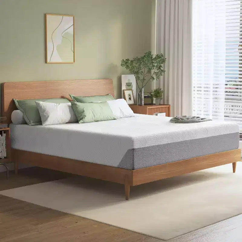 Materasso in memory foam Wuleitex 10 pollici interamente in schiuma fredda senza fibra di vetro, rigidità media, strato rinfrescante traspirante, materiale certificato di sicurezza