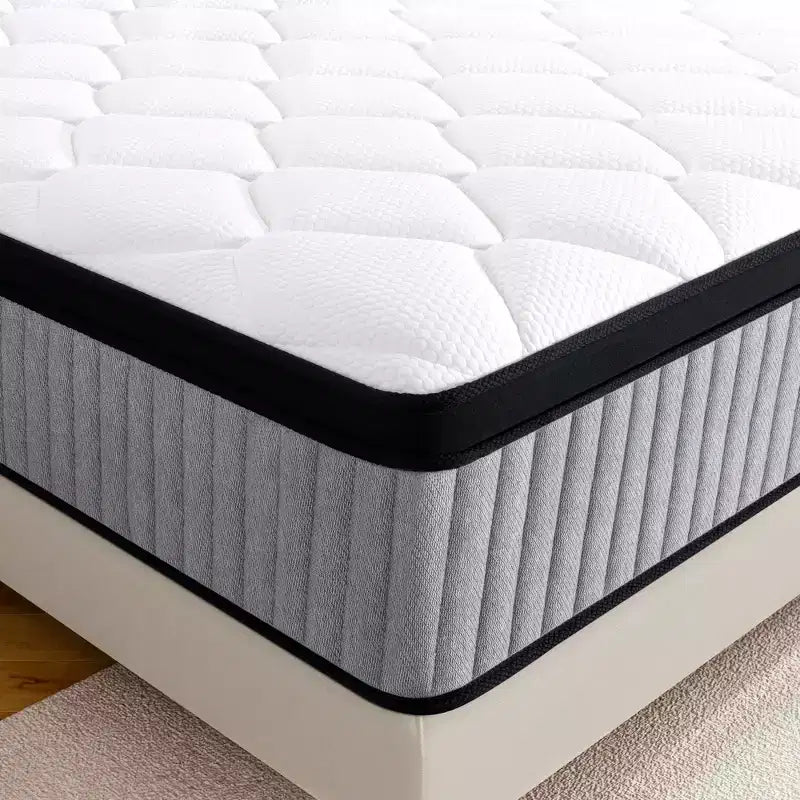 Materasso in memory foam Wuleitex 10 pollici interamente in schiuma fredda senza fibra di vetro, rigidità media, strato rinfrescante traspirante, materiale certificato di sicurezza