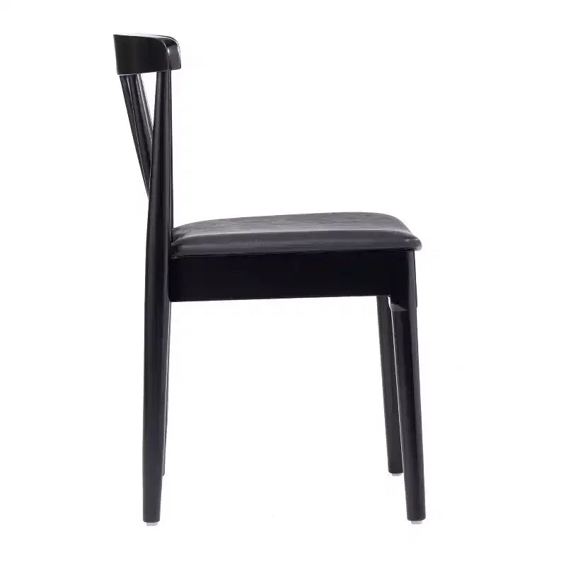 Flash Furniture Chester Sedia da pranzo in legno massiccio di grado commerciale con schienale a doghe e sedile in vinile