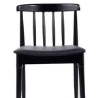 Flash Furniture Chester Sedia da pranzo in legno massiccio di grado commerciale con schienale a doghe e sedile in vinile