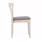 Flash Furniture Chester Sedia da pranzo in legno massiccio di grado commerciale con schienale a doghe e sedile in vinile