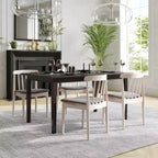 Flash Furniture Chester Sedia da pranzo in legno massiccio di grado commerciale con schienale a doghe e sedile in vinile
