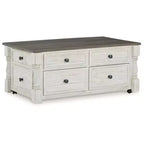 Signature Design by Ashley Casual Havalance Lift-Top Coffee Table, White/Gray