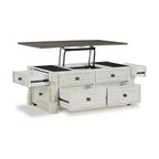 Signature Design by Ashley Tavolino da caffè Havalance Lift-Top, Casual, Bianco/Grigio