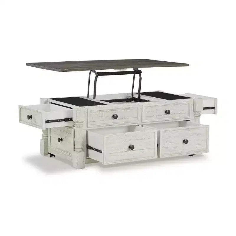 Signature Design by Ashley Tavolino da caffè Havalance Lift-Top, Casual, Bianco/Grigio