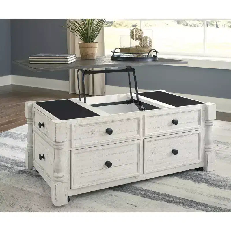 Signature Design by Ashley Tavolino da caffè Havalance Lift-Top, Casual, Bianco/Grigio