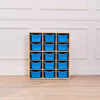 ECR4Kids Mobile Streamline con 15 Scomparti e 15 Contenitori Frontali, 5x3, Mobili per Bambini
