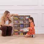 ECR4Kids Mobile Streamline con 15 Scomparti e 15 Contenitori Frontali, 5x3, Mobili per Bambini
