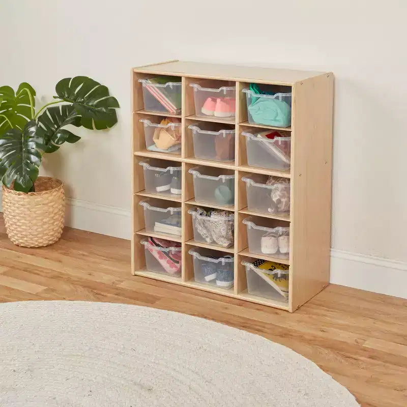 ECR4Kids Mobile Streamline con 15 Scomparti e 15 Contenitori Frontali, 5x3, Mobili per Bambini