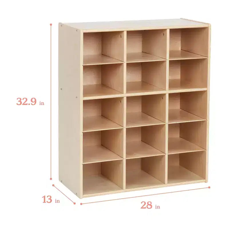ECR4Kids Mobile Streamline con 15 Scomparti e 15 Contenitori Frontali, 5x3, Mobili per Bambini