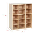 ECR4Kids Mobile Streamline con 15 Scomparti e 15 Contenitori Frontali, 5x3, Mobili per Bambini