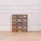 ECR4Kids Mobile Streamline con 15 Scomparti e 15 Contenitori Frontali, 5x3, Mobili per Bambini