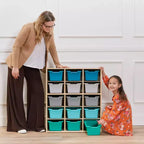 ECR4Kids Mobile Streamline con 15 Scomparti e 15 Contenitori Frontali, 5x3, Mobili per Bambini