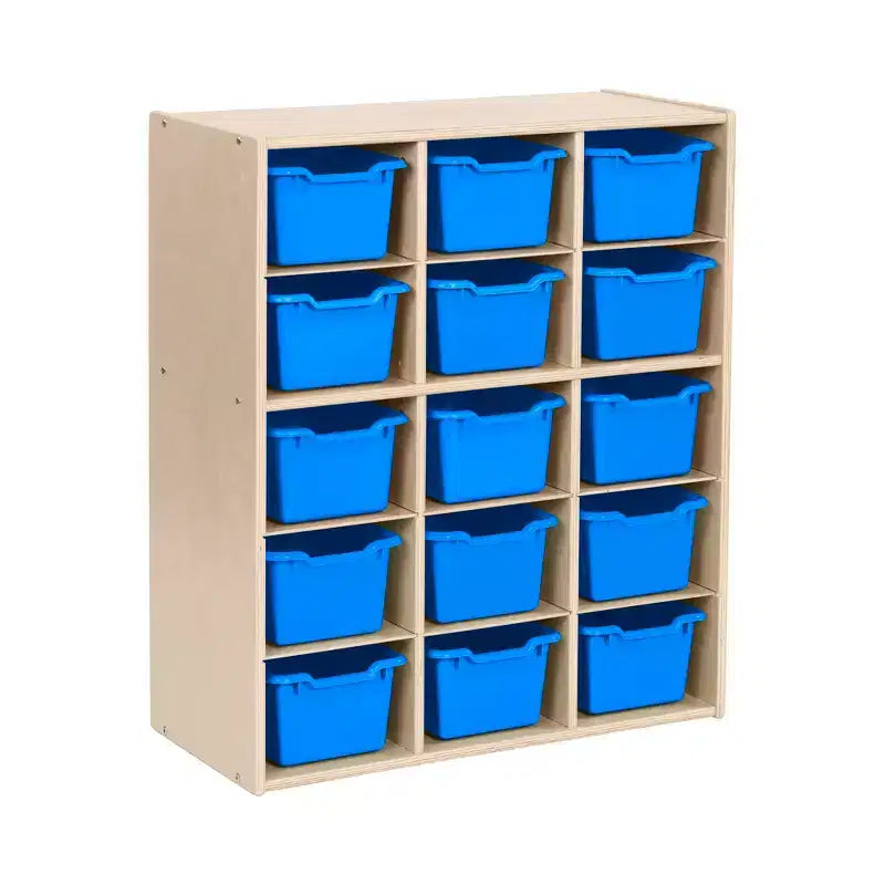 ECR4Kids Mobile Streamline con 15 Scomparti e 15 Contenitori Frontali, 5x3, Mobili per Bambini