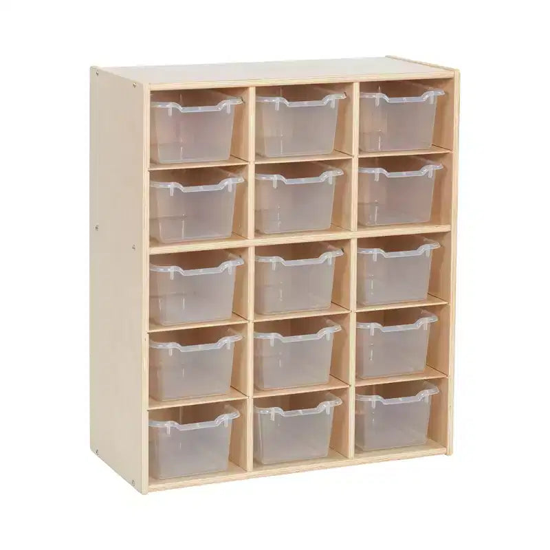 ECR4Kids Mobile Streamline con 15 Scomparti e 15 Contenitori Frontali, 5x3, Mobili per Bambini