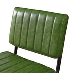 HOMLUX Set di 2 Sgabelli da Bar a Contatore Imbottiti a Sbalzo in Pelle PU con Gambe in Metallo NeroVerde Oliva