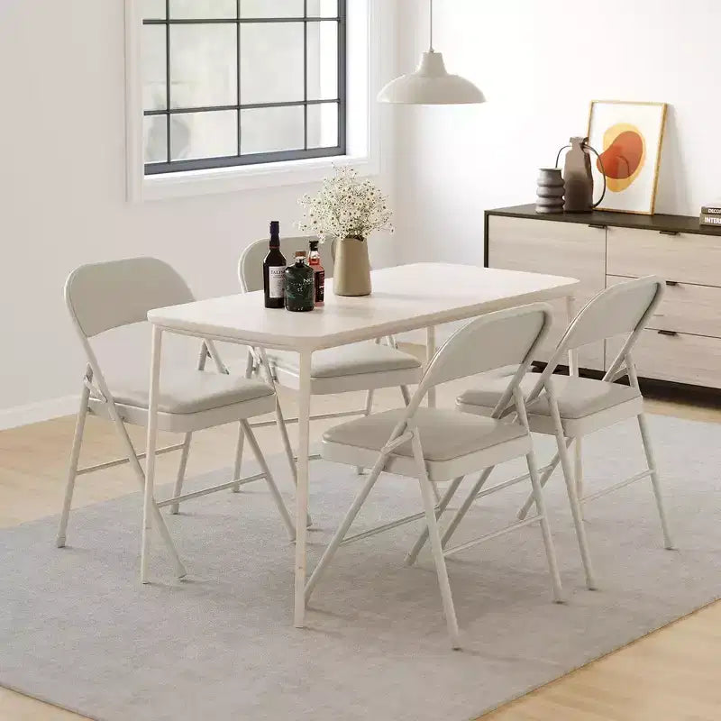 Sedie pieghevoli set da 2/4, sedie pieghevoli imbottite in PU con struttura in metallo, portata fino a 158 kg