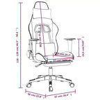 vidaXL Sedia da Gaming Massaggiante Nera e Oro in Similpelle con Poggiapiedi, Schienale Regolabile e Design Girevole, Comfort Robusto ed Elegante per i Gamer