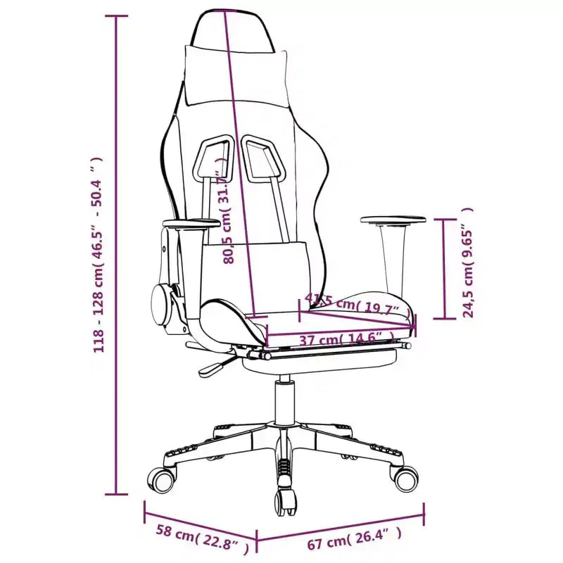 vidaXL Sedia da Gaming Massaggiante Nera e Oro in Similpelle con Poggiapiedi, Schienale Regolabile e Design Girevole, Comfort Robusto ed Elegante per i Gamer