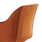 HOMLUX Poltrona Girevole Accent Piramidale Mid-century a 360° Rivestita in Velluto Confortevole - Gambe Placcate Oro Per Camera da Letto, Ufficio, Sala da Pranzo