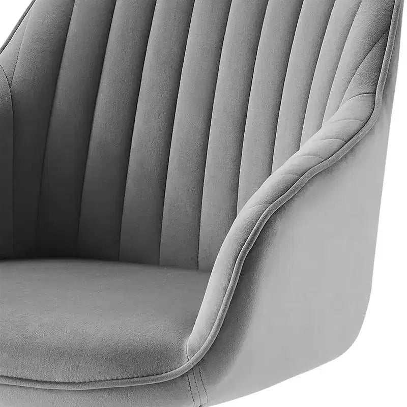 HOMLUX Poltrona Girevole Accent Piramidale Mid-century a 360° Rivestita in Velluto Confortevole - Gambe Placcate Oro Per Camera da Letto, Ufficio, Sala da Pranzo