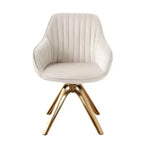 HOMLUX Poltrona Girevole Accent Piramidale Mid-century a 360° Rivestita in Velluto Confortevole - Gambe Placcate Oro Per Camera da Letto, Ufficio, Sala da Pranzo
