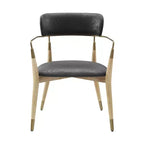 HOMLUX Set di 2 sedie da pranzo imbottite con braccioli e schienale curvo