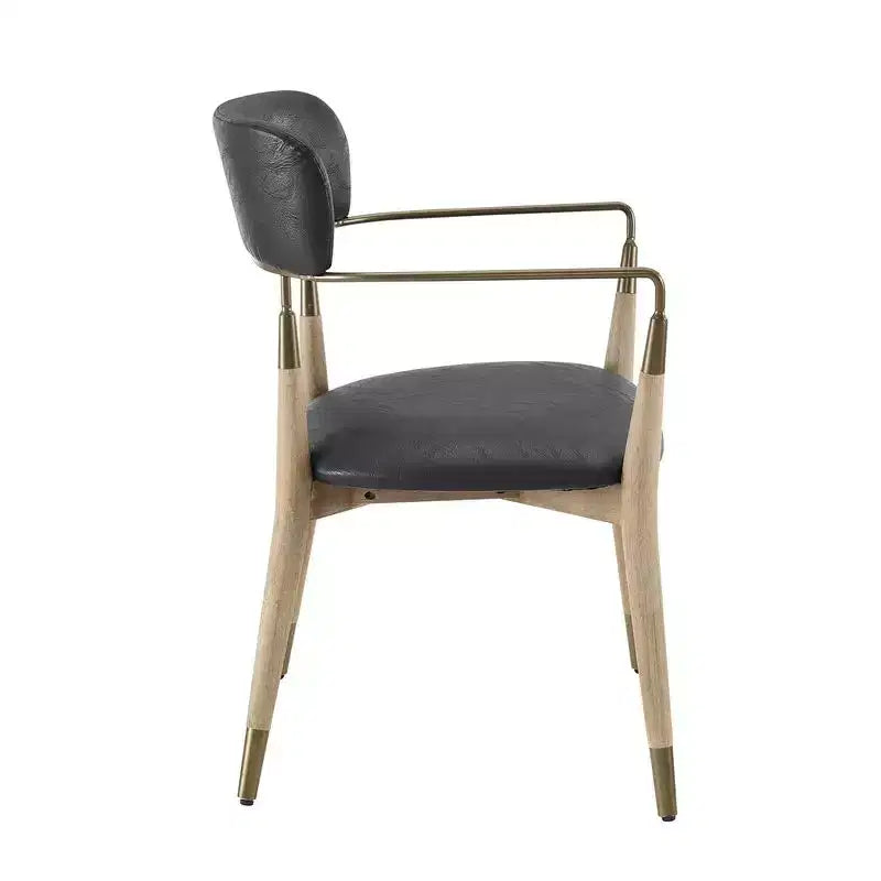 HOMLUX Set di 2 sedie da pranzo imbottite con braccioli e schienale curvo