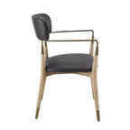 HOMLUX Set di 2 sedie da pranzo imbottite con braccioli e schienale curvo