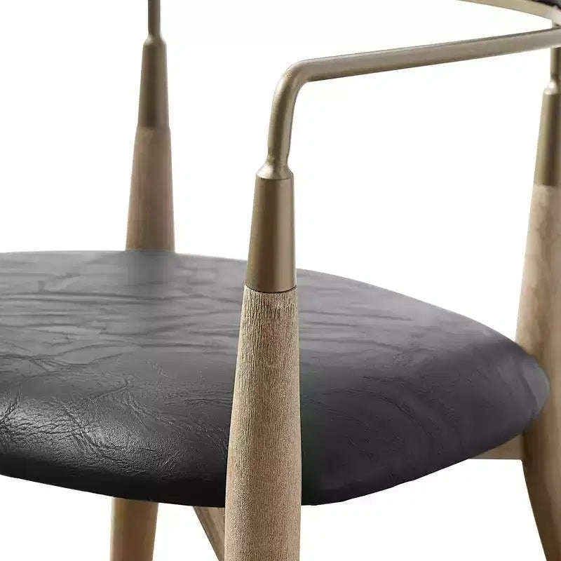 HOMLUX Set di 2 sedie da pranzo imbottite con braccioli e schienale curvo