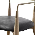 HOMLUX Set di 2 sedie da pranzo imbottite con braccioli e schienale curvo