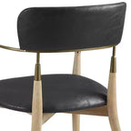 HOMLUX Set di 2 sedie da pranzo imbottite con braccioli e schienale curvo