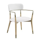 HOMLUX Set di 2 sedie da pranzo imbottite con braccioli e schienale curvo