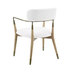 HOMLUX Set di 2 sedie da pranzo imbottite con braccioli e schienale curvo