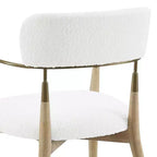 HOMLUX Set di 2 sedie da pranzo imbottite con braccioli e schienale curvo