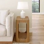 Plank+Beam Tavolino rettangolare con ripiano, Tavolino stretto per soggiorno
