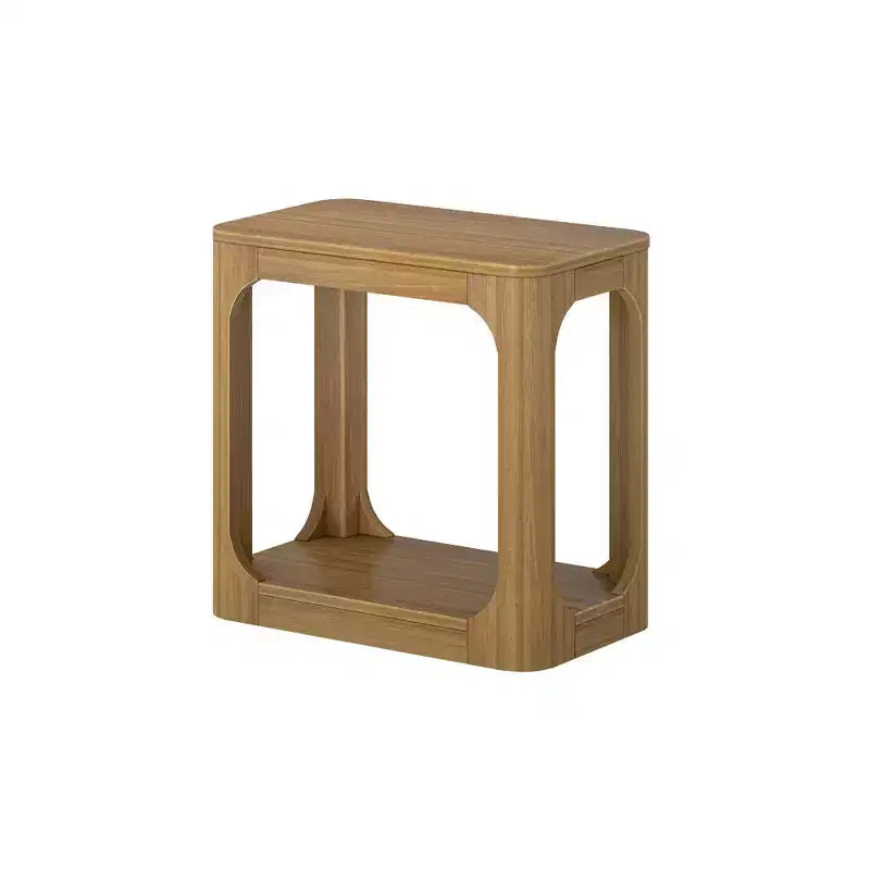 Plank+Beam Tavolino rettangolare con ripiano, Tavolino stretto per soggiorno