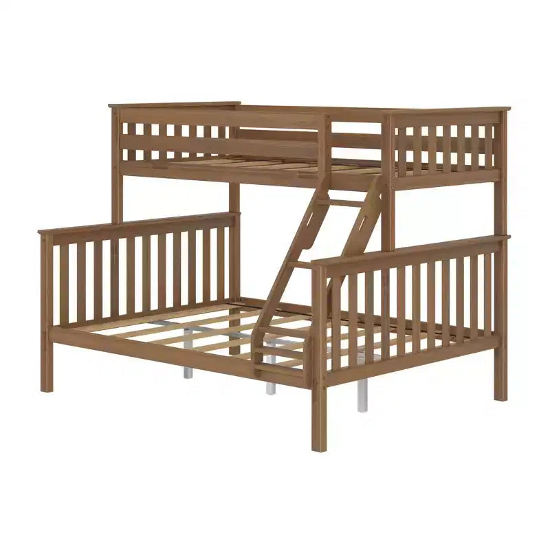 Plank+Beam Letto a castello in legno massello Twin XL su Queen per adulti
