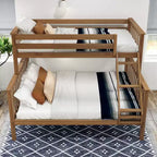 Plank+Beam Letto a castello in legno massello Twin XL su Queen per adulti