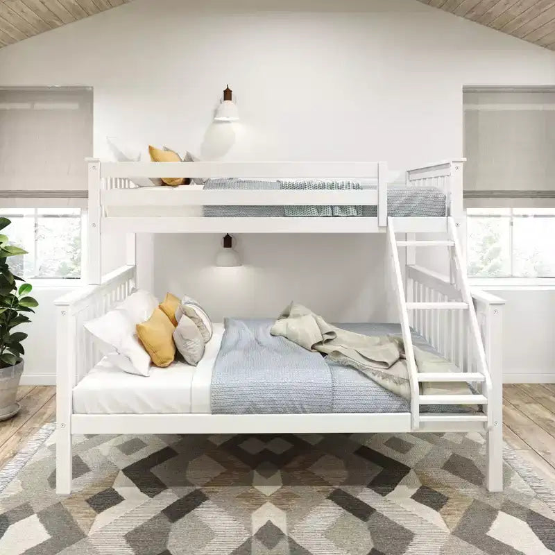 Plank+Beam Letto a castello in legno massello Twin XL su Queen per adulti