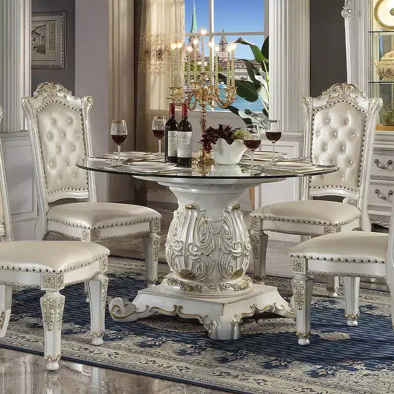 Tavolo da pranzo Vendome con finitura perlata anticata - Acme Furniture