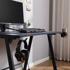 Scrivania da Gaming con luci LED e supporto per cuffie - Complementi d'arredo essenziali