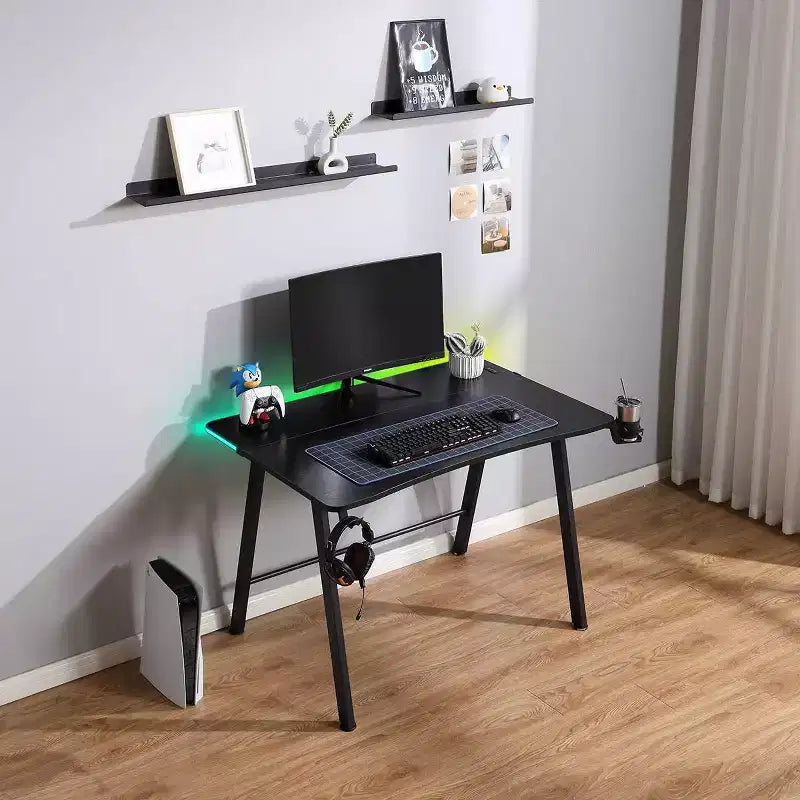 Scrivania da Gaming con luci LED e supporto per cuffie - Complementi d'arredo essenziali