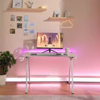 Scrivania da Gaming con luci LED e supporto per cuffie - Complementi d'arredo essenziali